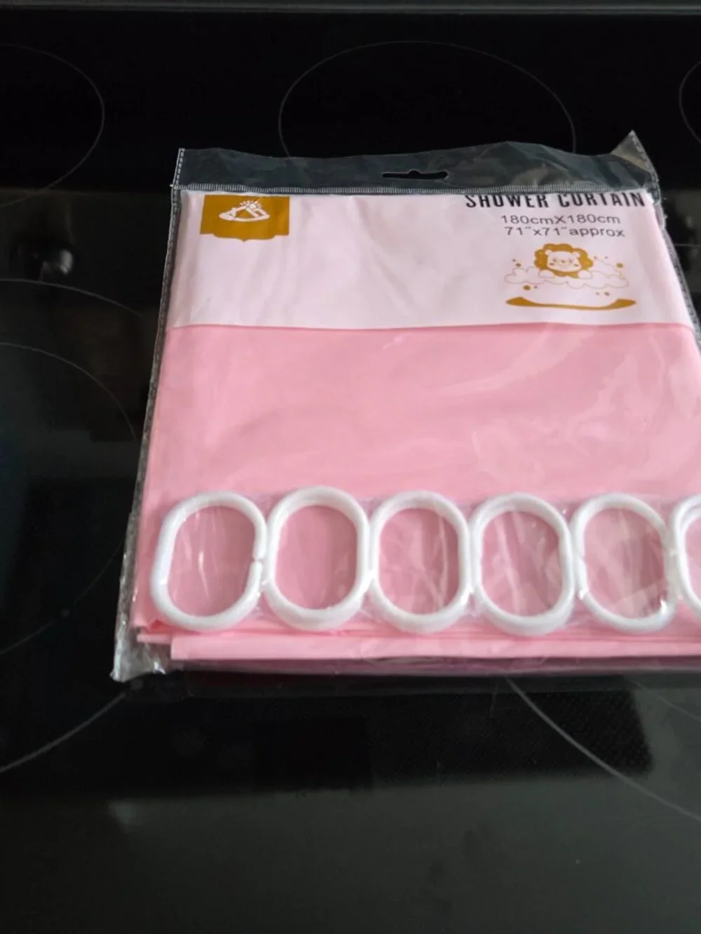 Pink Shower Curtain, Liner & Bath Mat Set